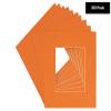8x8 Mat for 16x16 Frame - Precut Mat Board Acid-Free Show Kit with Backing Board, and Clear Bags Orange 8x8 Photo Matte Made to Fit a 16x16 Picture Frame Matboard for Framing, Pack of 100 Mats view 2