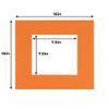 8x8 Mat for 16x16 Frame - Precut Mat Board Acid-Free Show Kit with Backing Board, and Clear Bags Orange 8x8 Photo Matte Made to Fit a 16x16 Picture Frame Matboard for Framing, Pack of 100 Mats view 3