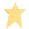 Package of 12 Flat Back Yellow Speckled 3-3/4 Inch Tin Stars for Displaying, Crafting and Creating view 1