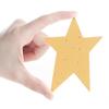 Package of 12 Flat Back Yellow Speckled 3-3/4 Inch Tin Stars for Displaying, Crafting and Creating view 2