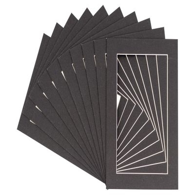 11x14 Mat for 13x19 Frame - Precut Mat Board Acid-Free Show Kit with Backing Board, and Clear Bags Textured Black 11x14 Photo Matte for a 13x19 Picture Frame Matboard for Framing, Pack of 100 Mats