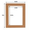 5x7 Mat for 8.5x11 Frame - Precut Mat Board Acid-Free Show Kit with Backing Board, and Clear Bags Brown 5x7 Photo Matte Made to Fit a 8.5x11 Picture Frame Matboard for Framing, Pack of 1 Mat view 2