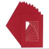 8x8 Mat for 16x16 Frame - Precut Mat Board Acid-Free Show Kit with Backing Board, and Clear Bags Deep Red 8x8 Photo Matte Made to Fit a 16x16 Picture Frame Matboard for Framing, Pack of 25 Mats view 1