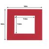 8x8 Mat for 16x16 Frame - Precut Mat Board Acid-Free Show Kit with Backing Board, and Clear Bags Deep Red 8x8 Photo Matte Made to Fit a 16x16 Picture Frame Matboard for Framing, Pack of 25 Mats view 3