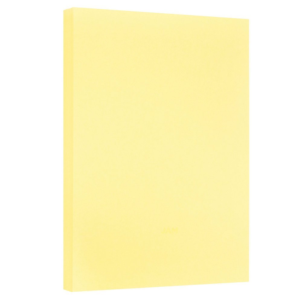 JAM PAPER Extra Heavy Weight 110lb Cardstock - 11 x 17 - Tabloid Coverstock - Canary Yellow - 50 Sheets/Pack
