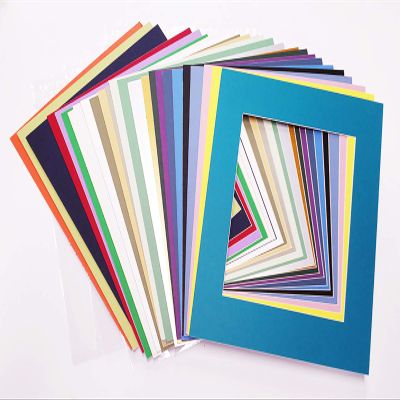 11x14 Mat for 12x16 Frame - Precut Mat Board Acid-Free Show Kit with Backing Board, and Clear Bags Mixed Colors 11x14 Photo Matte For a 12x16 Picture Frame Matboard for Framing, Pack of 10 Mats