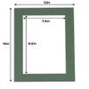 8x10 Mat for 12x16 Frame - Precut Mat Board Acid-Free Show Kit with Backing Board, and Clear Bags Hunter Green 8x10 Photo Matte Made to Fit a 12x16 Picture Frame Matboard for Framing, Pack of 100 Mats view 3