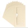 11x14 Mat for 12x16 Frame - Precut Mat Board Acid-Free Show Kit with Backing Board, and Clear Bags Textured Cream 11x14 Photo Matte For a 12x16 Picture Frame Matboard for Framing, Pack of 100 Mats view 1