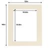11x14 Mat for 12x16 Frame - Precut Mat Board Acid-Free Show Kit with Backing Board, and Clear Bags Textured Cream 11x14 Photo Matte For a 12x16 Picture Frame Matboard for Framing, Pack of 100 Mats view 3