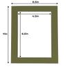 5x7 Mat for 8.5x11 Frame - Precut Mat Board Acid-Free Show Kit with Backing Board, and Clear Bags Dill Green 5x7 Photo Matte Made to Fit a 8.5x11 Picture Frame Matboard for Framing, Pack of 25 Mats view 4