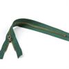 Set of 12 Pants Zippers, 11", Antique Brass Teeth and Pine Green Tape, Bias Bespoke Brand view 1