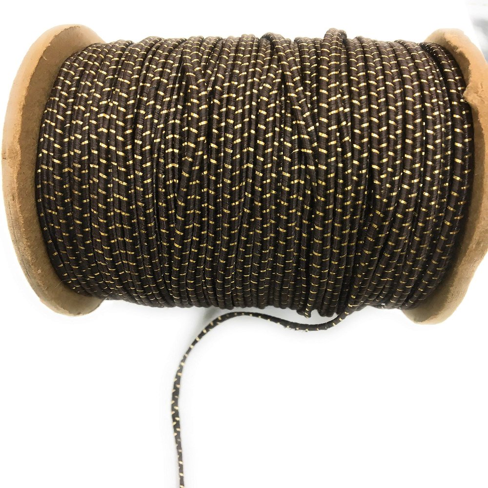 3mm Soutache Brown/Gold Lurex Braided Cord Beading, Sewing,Quilting Trimming String 288 Yards
