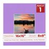 8x8 Mat for 16x16 Frame - Precut Mat Board Acid-Free Show Kit with Backing Board, and Clear Bags Light Purple 8x8 Photo Matte Made to Fit a 16x16 Picture Frame Matboard for Framing, Pack of 1 Mat view 1