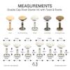 CRAFTMEMORE 8mm Cap x 12mm Post Leather Rivet Double Cap Rivets Tubular Metal Rapid Rivet Studs Leather Craft 50 Sets (12 mm Post, Gold) view 4