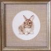 Rabbit Cross-Stitch kit on Aida 14 Count Canvas. Monochrome Little Bunny Animal. Easy & Fast Cross Stitch kit by Alisa 0-170 view 2