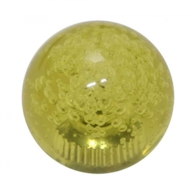 Arcade Joystick Crystal Light Up Ball Top - Yellow, by RetroArcade.us