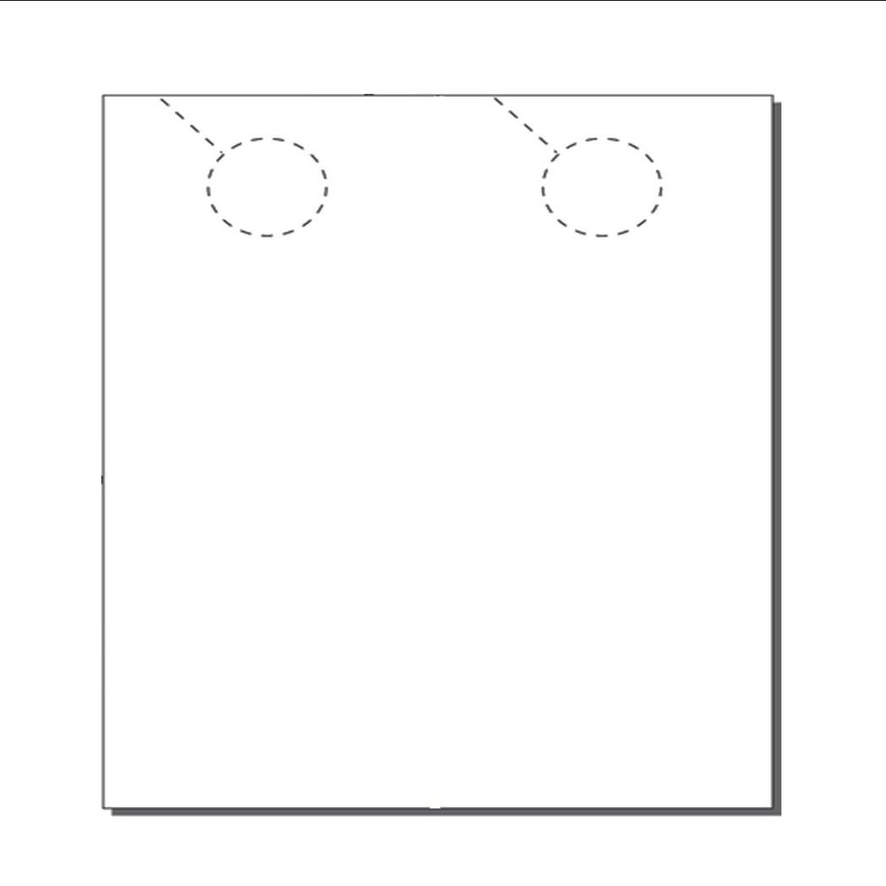 Door Hangers, Print-Ready, 4.25" x 11", 2-UP on 8.5" x 11" White 67-lb Vellum, with 1.5" Holes - 250 Sheets