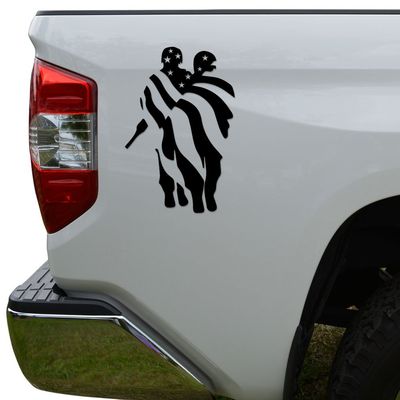 Rosie Decals American Flag Soldiers Patriots Die Cut Vinyl Decal Sticker For Car Truck Motorcycle Window Bumper Wall Decor Size- [10 inch/25 cm] Tall Color- Matte White
