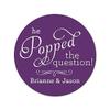 Personalized Wedding Stickers, He Popped The Question Popcorn Labels - Choose Your Size view 1