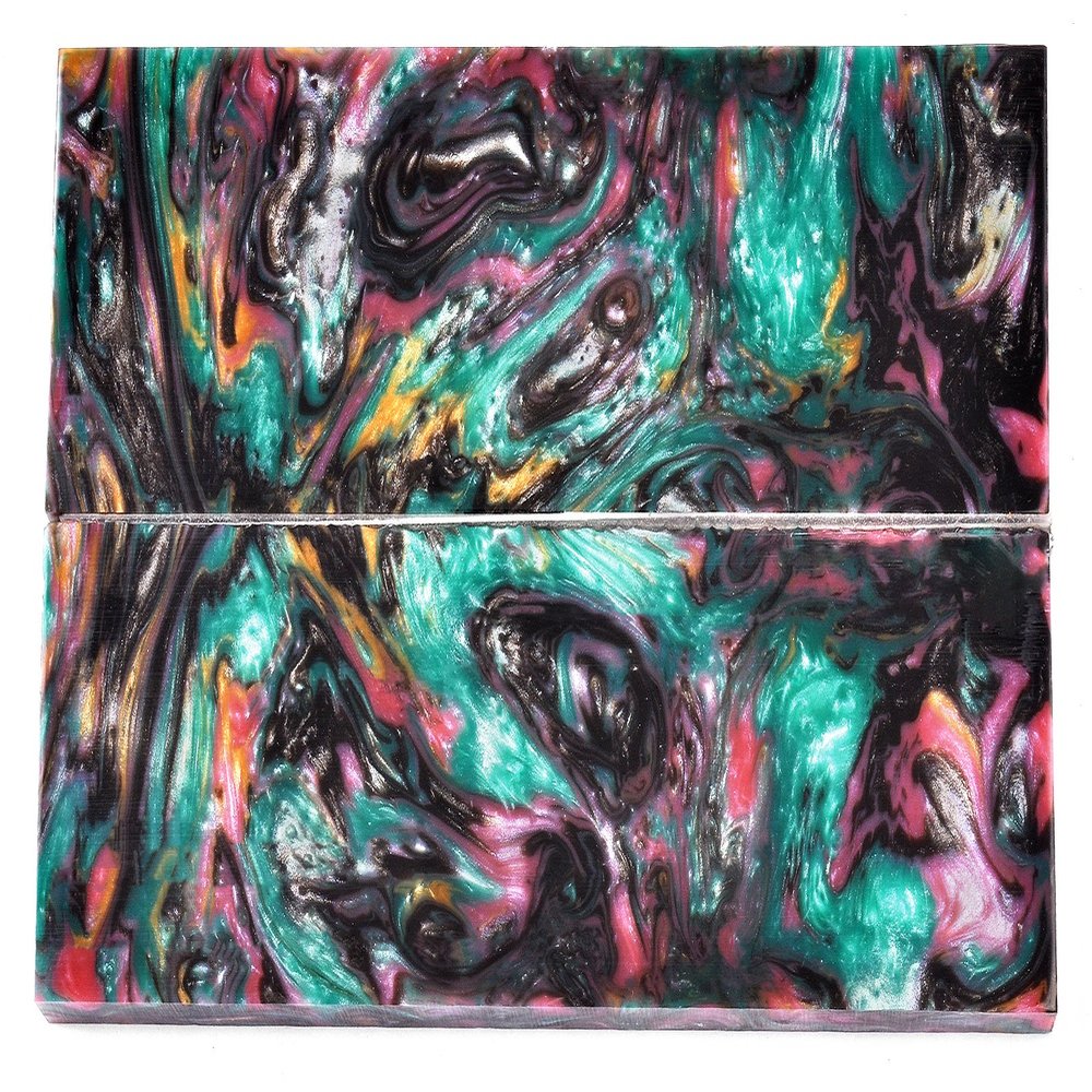 Abalone Acrylic Liquid Inlace Scales - 5" x 1-1/2" x 3/8" (Each Pair is Unique!) [IA2041]