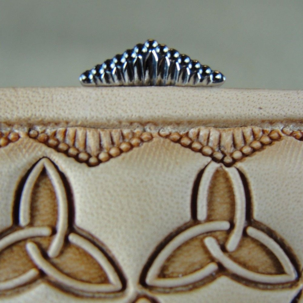 Stainless Steel Barry King - #2 V Dot Border Stamp (Leather Stamping Tool)