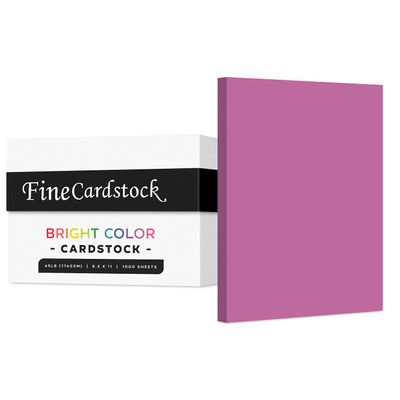 Premium Colored Card Stock Paper | Case of 1000 Sheets | Medium Weight 65lb Cardstock, Perfect for School Supplies, Arts and Crafts | Acid and Lignin Free | 8.5 x 11 Inches | Purple