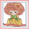 Happy Forever Cross Stitch Cartoon, The elf of Roses view 1