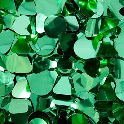 Anderson's Green Metallic Floral Sheeting, 30 Ft. Parade Float Decoration for Trailers, Parties, Weddings, Proms, Photo Backdrops & Events Shiny Fringe Garland for Indoor/Outdoor Use