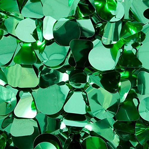 Anderson's Green Metallic Floral Sheeting, 30 Ft. Parade Float Decoration for Trailers, Parties, Weddings, Proms, Photo Backdrops & Events Shiny Fringe Garland for Indoor/Outdoor Use