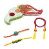 Handmade Indian Traditional Raksha Bandhan Festival Complete Gift Pack Rakhi Combo (1 Ganesha Chopda, 3 Crochet Rakhi, 2 Pure Kumkum and Basmati Rice Packet for Tilak view 1