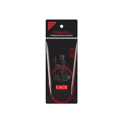 ChiaoGoo SS Red Lace Circular, 60-Inch (150 cm), US 15 (10 mm)