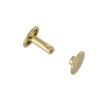 Double Cap Rivet, Natural Brass, Solid Brass-LL (100 Sets per Bag) view 2