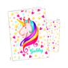 Rainbow Unicorn Pocket Folder Gift Name Back to School Supplies Teacher Office Birthday Girl Kids Custom Personalized Custom view 1