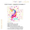 Rainbow Unicorn Pocket Folder Gift Name Back to School Supplies Teacher Office Birthday Girl Kids Custom Personalized Custom view 2