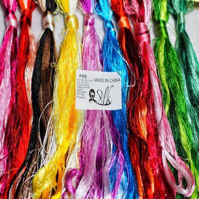 RUSHIGUAN 100% Mulberry Silk Embroidery Thread 100 Colors 22m Each (S100)