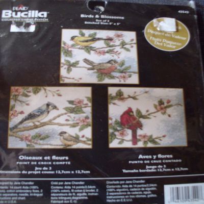 Bucilla Counted Cross Stitch - Birds & Blossoms