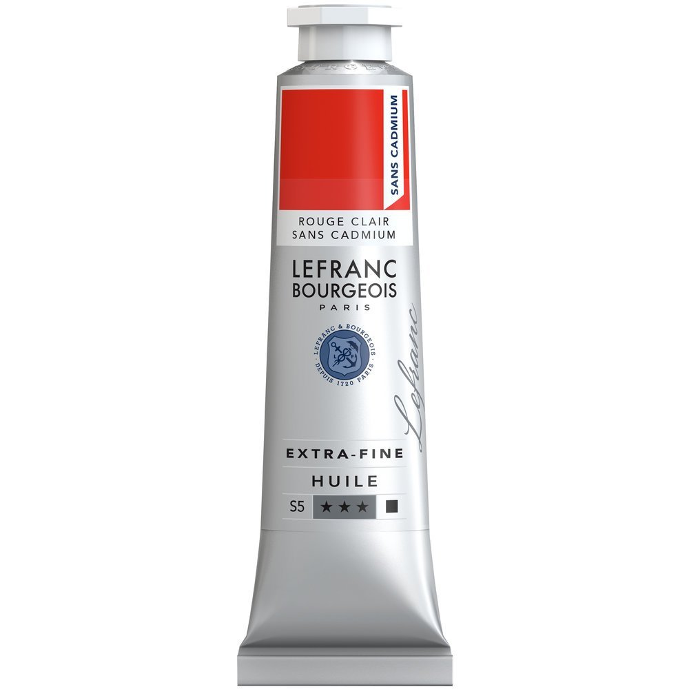 Lefranc Bourgeois, oil-based paint, Cadmium-Free Red Light, 40ml