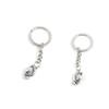 100 Pieces Keychain Keyring Door Car Key Chain Ring Tag Charms Supply Y2QP6W Globe view 1