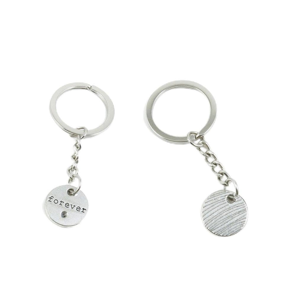 100 Pieces Keychain Keyring Door Car Key Chain Ring Tag Charms Supply K5UR7O Forever Signs