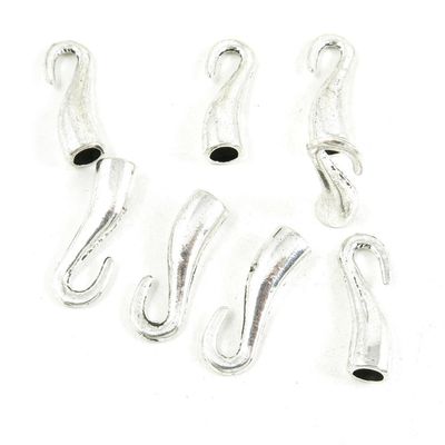 20 Pieces Antique Silver Jewelry Making Supply Charms Findings B9IW1 Bracelet Clasps