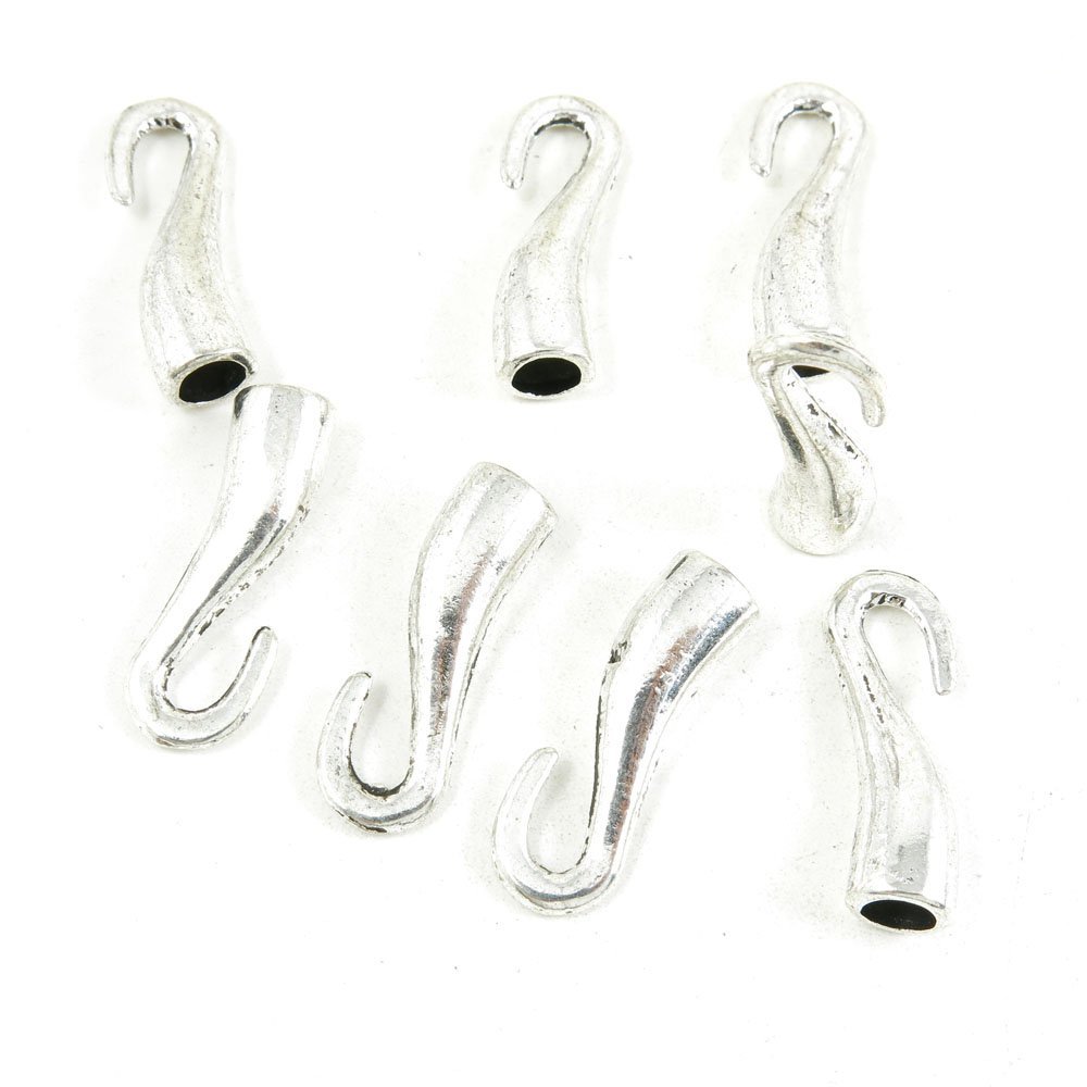 20 Pieces Antique Silver Jewelry Making Supply Charms Findings B9IW1 Bracelet Clasps