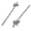 5 Pieces Silver Tone Jewelry Making Charms Supply Findings Wholesale Supplies X1ZE2 Plum Flower Bookmark Hair Sticks view 1