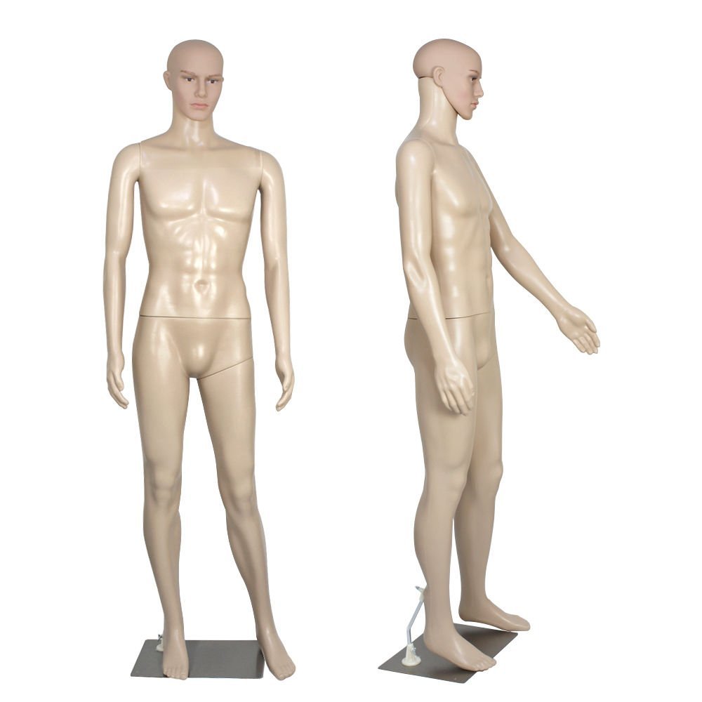 Mefeir Male Body Model Plastic Mannequin Full Body Dress Form Shopwindow Display (P-1)