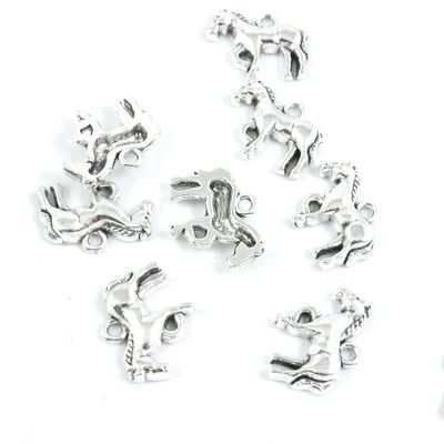 300 Pieces Antique Silver Jewelry Making Supply Charms Findings Y0167 Horse Pony