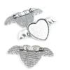 5 Pieces Jewelry Making Charms Supply Findings Wholesale Supplies Z3RS6 Pinback Brooch Heart Cabochon Setting Blank view 1