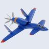 Peemophiser Honneamise Kingdom air Force Fighter 3 Strand/seat Type 205 mm 1/72 Scale Plastic Model PP062 view 3