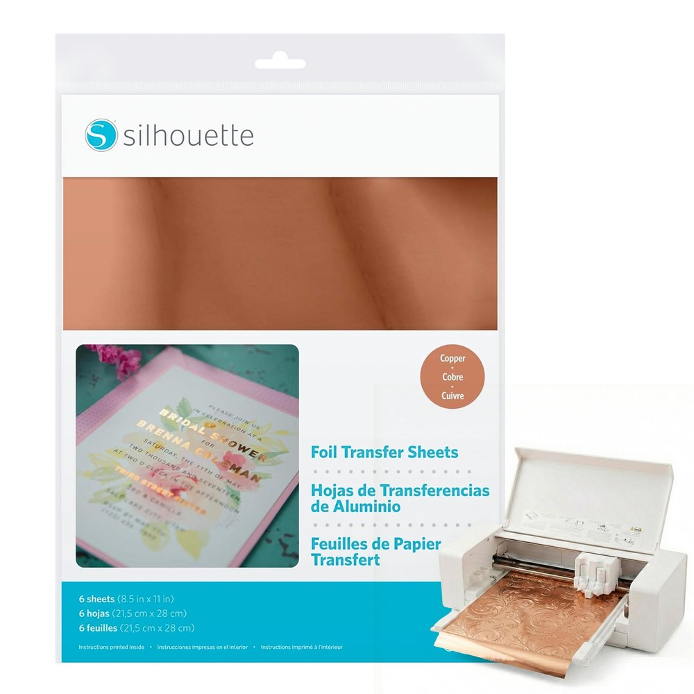 Silhouette America Silhouette 8.5"X11" Foil Transfer Sheets 6/Pkg, Copper