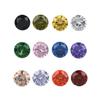 Linsoir Beads 50 pcs 8mm Cubic Zircon Loose Round Cubic Zirconia Top AAA Brilliant Cut Faceted Synthetic CZ Gemstone No Holes for DIY Jewelry Making view 4