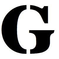 11x14 Large Letter Stencil from 4 Ply Mat Board-Stardos Font-Letter G