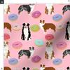 Spoonflower Fabric - Australian Shepherds Pink Dogs Cute Donuts Sweets Aussie Shepherd Printed on Minky Fabric by The Yard - Sewing Baby Blankets Quilt Backing Plush view 3